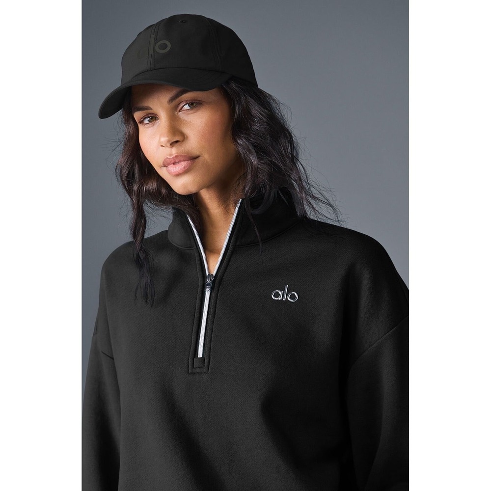 NWT ALO Accolade 1/4 Zip Pullover in Black - Size XS - Picture 6 of 13